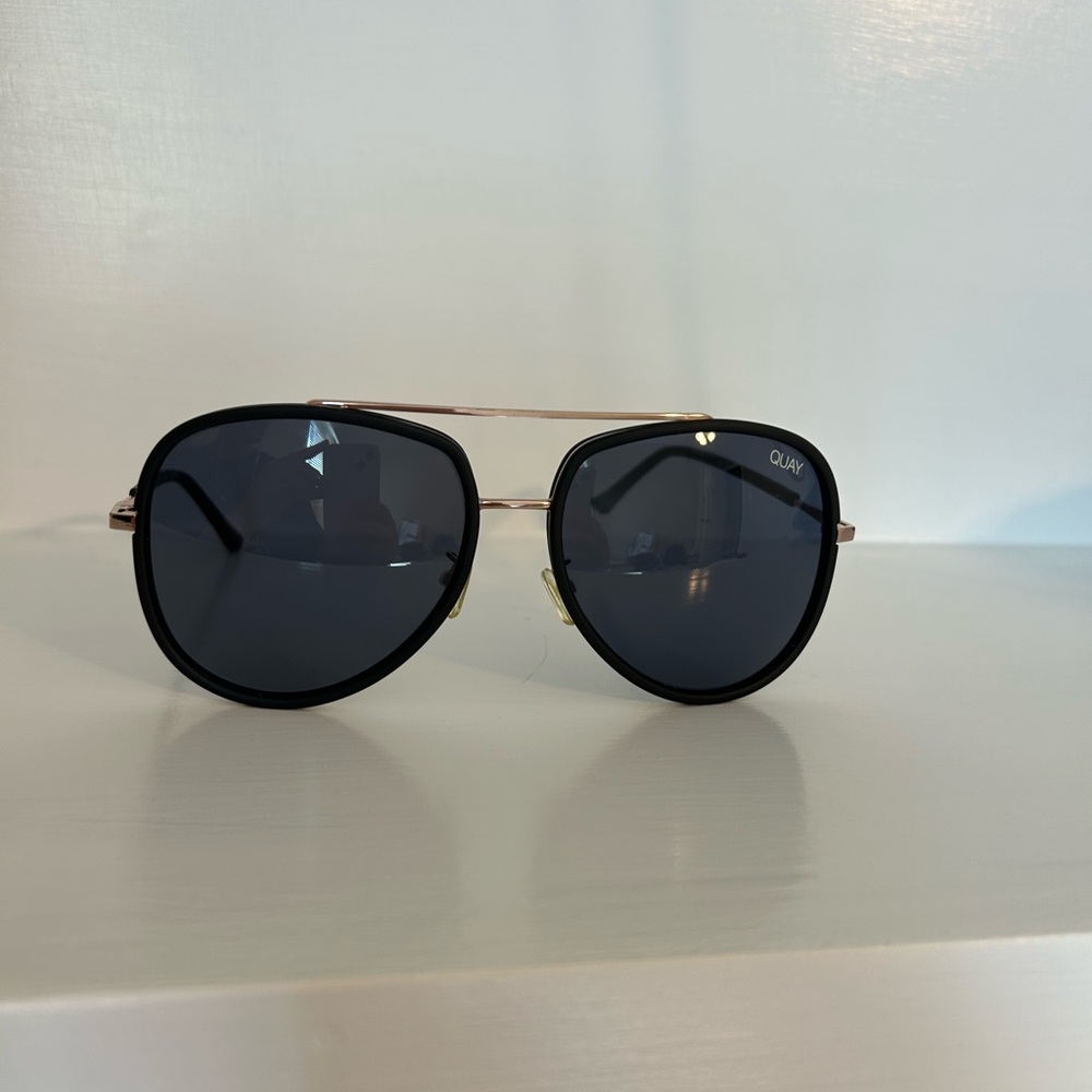 Quay Australia Black Aviator Sunglasses